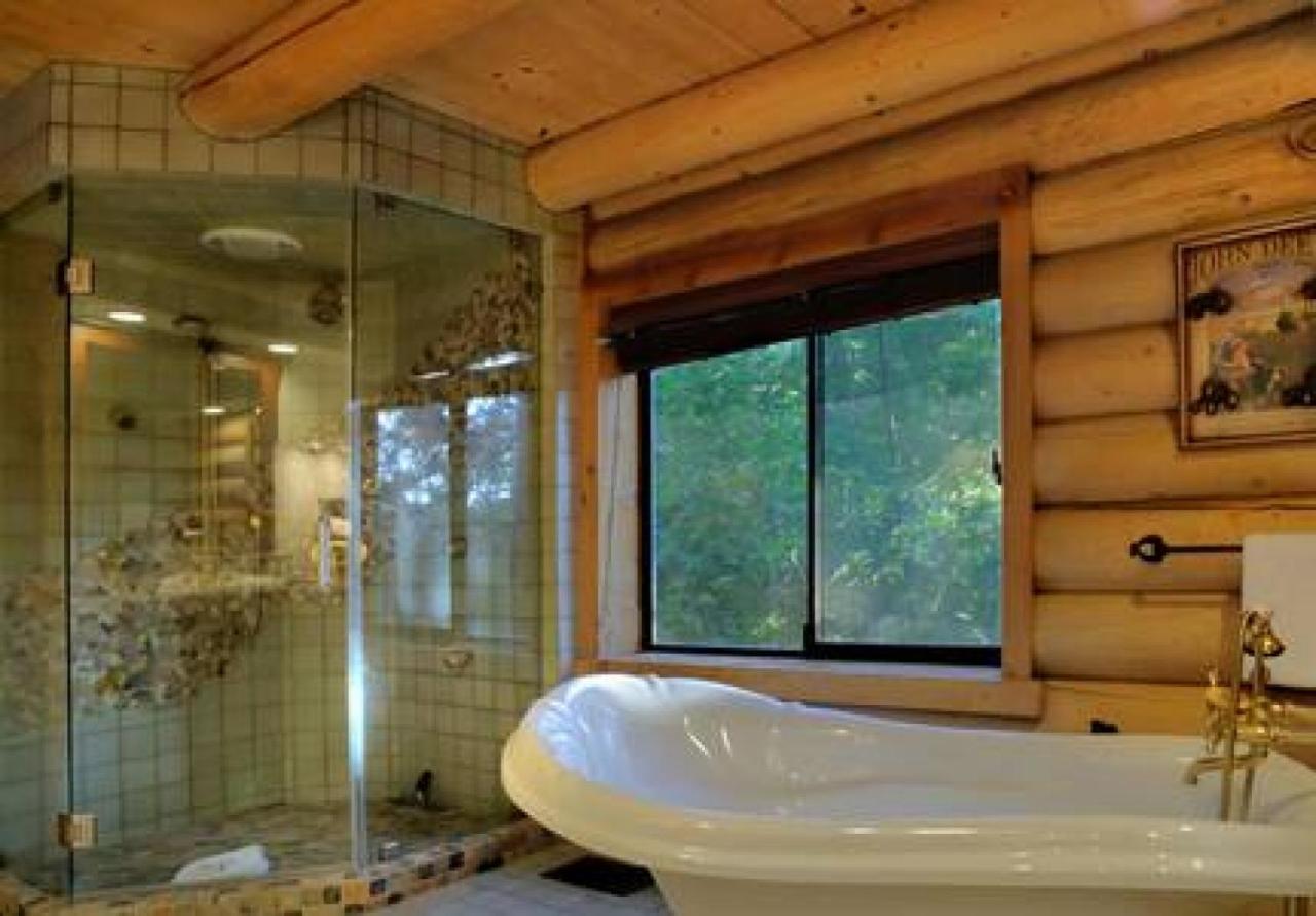 Eagles Nest - Natural Log Cabin With Guest House 爱德怀 外观 照片