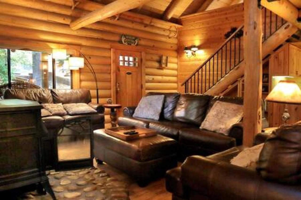Eagles Nest - Natural Log Cabin With Guest House 爱德怀 外观 照片